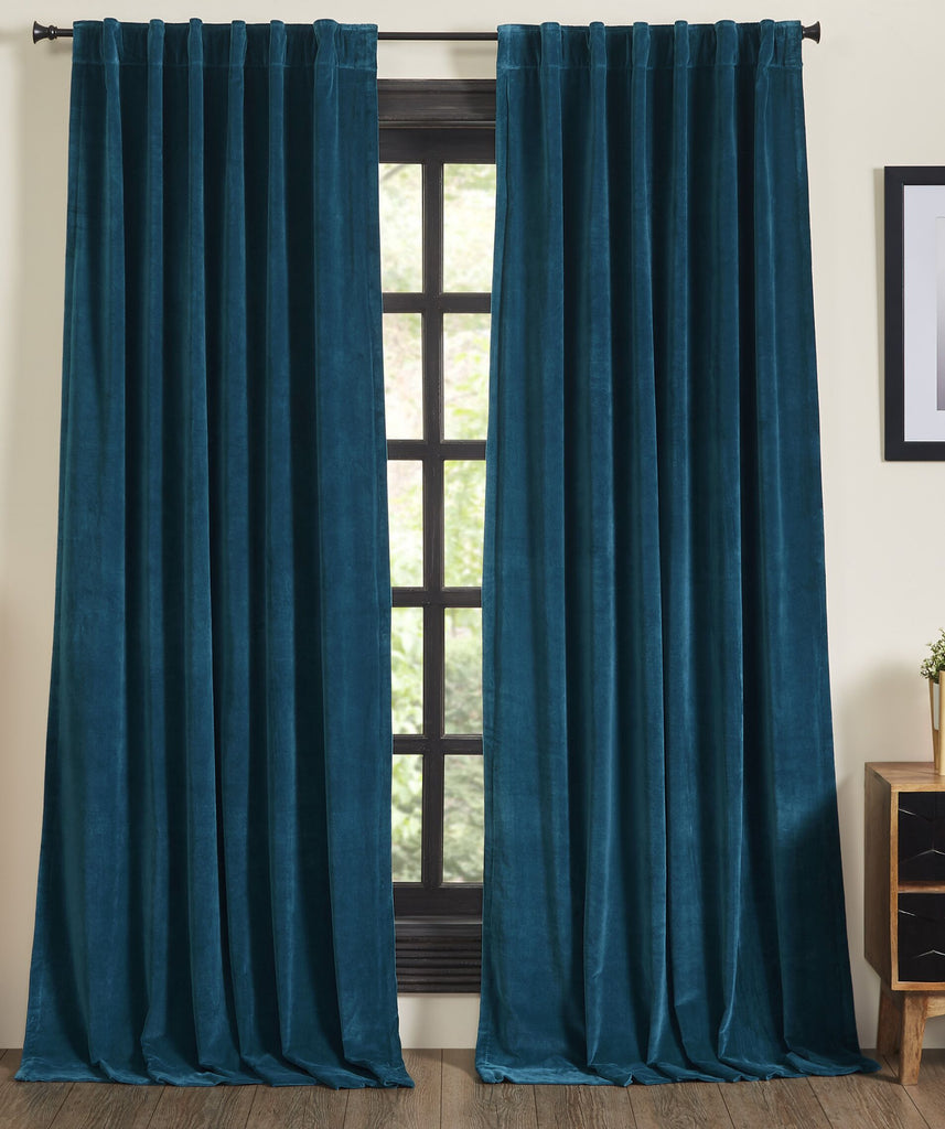 Stella Velvet Drapery Panel - Teal