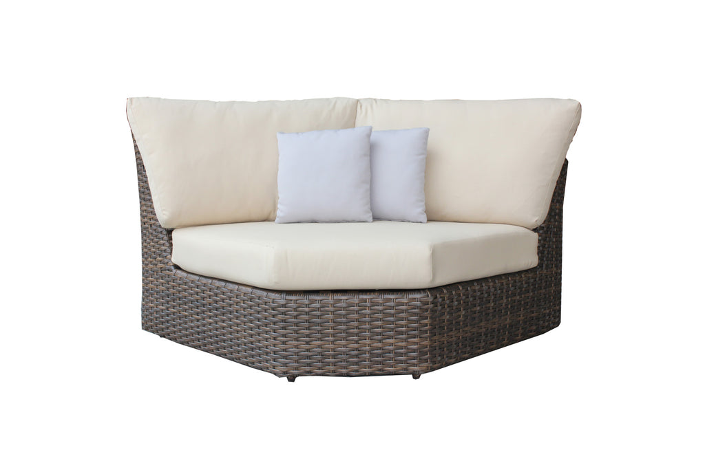 Portfino Curved Corner Chair - Espresso