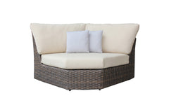 Portfino Curved Corner Chair - Espresso