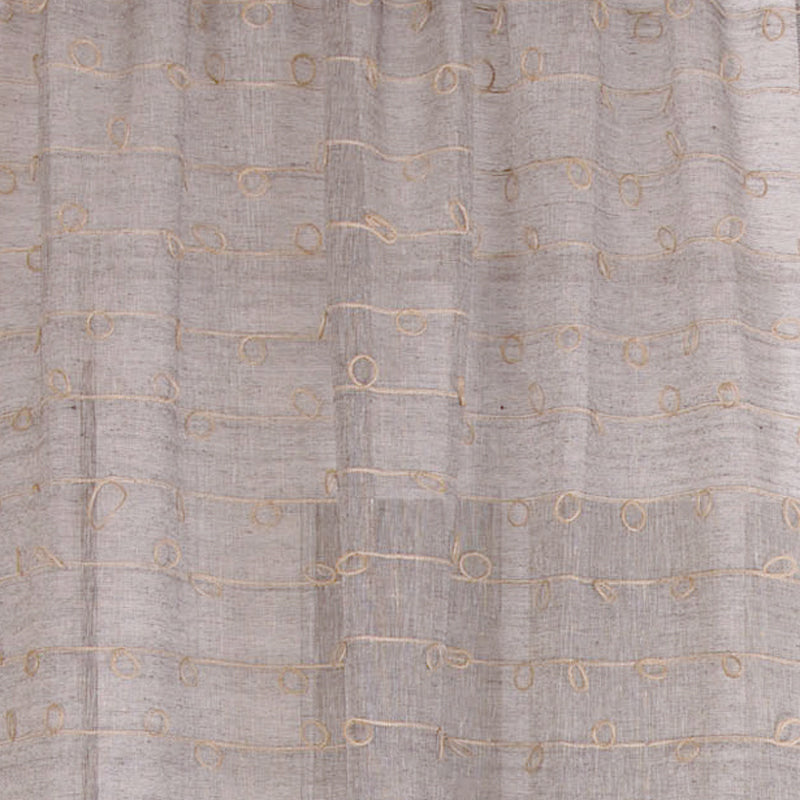 Linen Jute Knots Drapery Panel - Charcoal