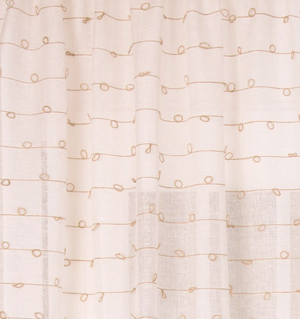 Linen Jute Knots Drapery Panel - Natural