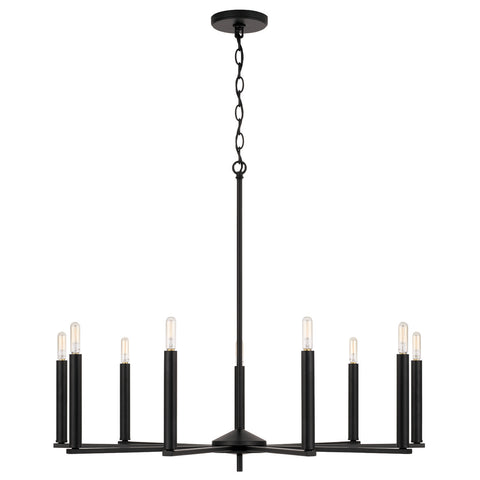 Portman 9-Light Chandelier - Matte Black