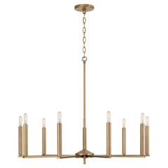 Portman 9-Light Chandelier - Aged Brass