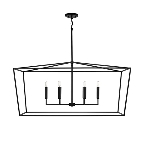 Thelma Island Chandelier - Matte Black