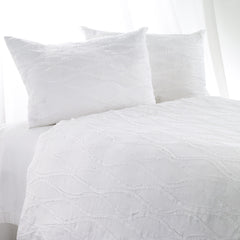 Fraying Duvet Cover- White