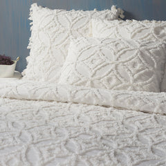 Madison Tufted Duvet & Shams - White