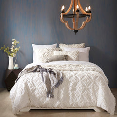 Madison Tufted Duvet & Shams - White