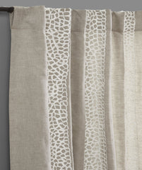 Crochet on Linen Drapery Panel