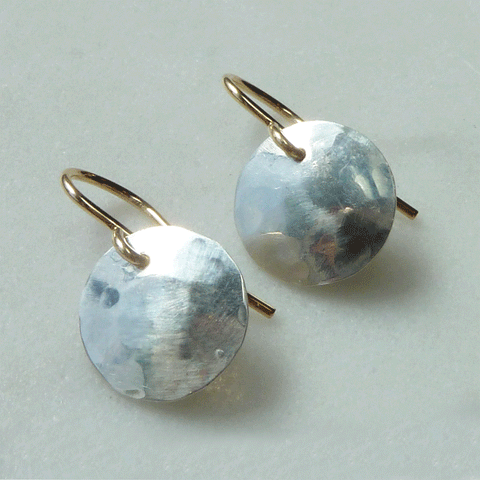 Crescent Silver Earrings