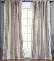 Hampton Cotton Stripes Drapery Panel - Navy